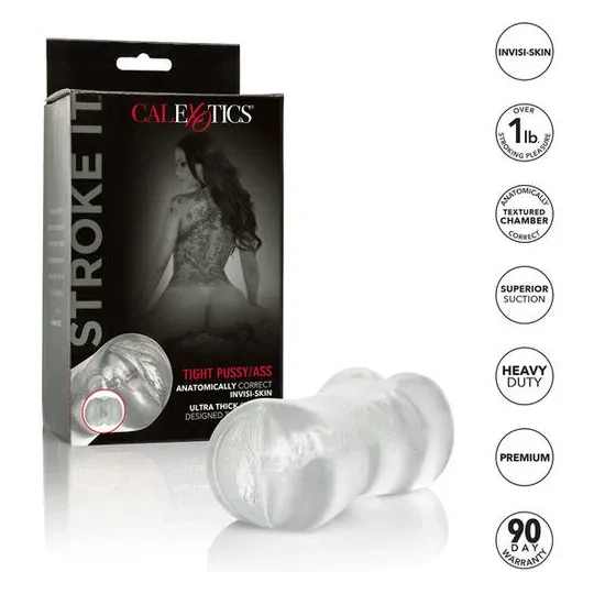 Masturbador masculino texturizado Calexotics Stroke It efecto ventosa PureSkin color piel