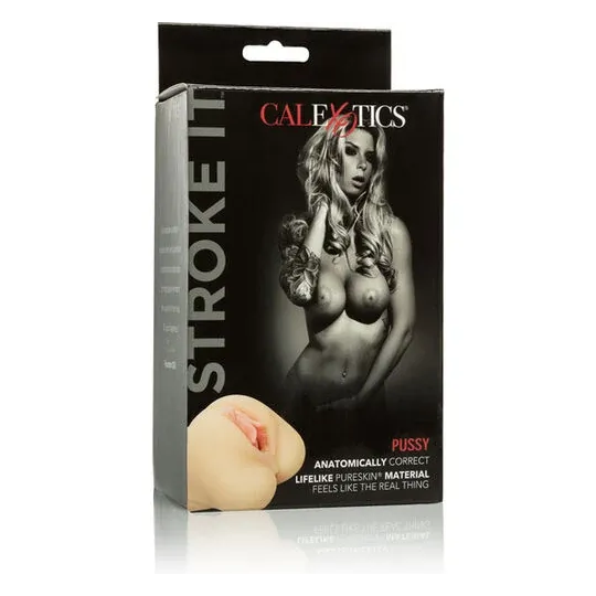 Realistischer Masturbator CALEXOTICS aus PureSkin in Hautfarbe, anatomische Textur und Saugwirkung.