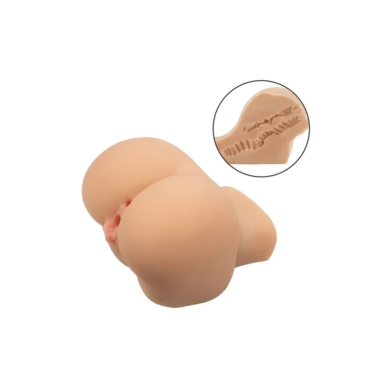 Masturbatore doppia entrata realistico CALEXOTICS Pure Skin colore carne vista frontale