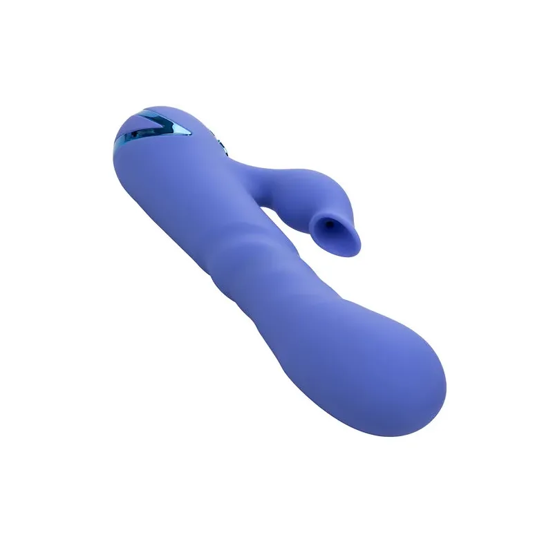 Vibratore e stimolatore a suzione LA LOVE blu Calexotics con movimento va-e-vieni e aspirazione per clitoride