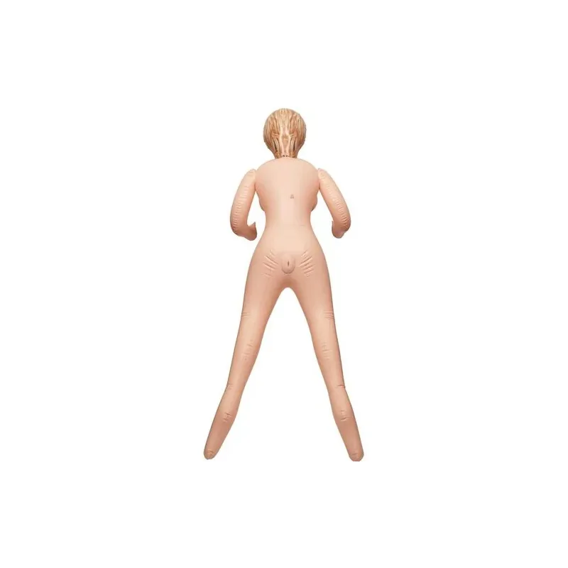 Poupée gonflable CalExotics Girl Next Door avec trois orifices, vue d'ensemble du corps grandeur nature en PVC souple