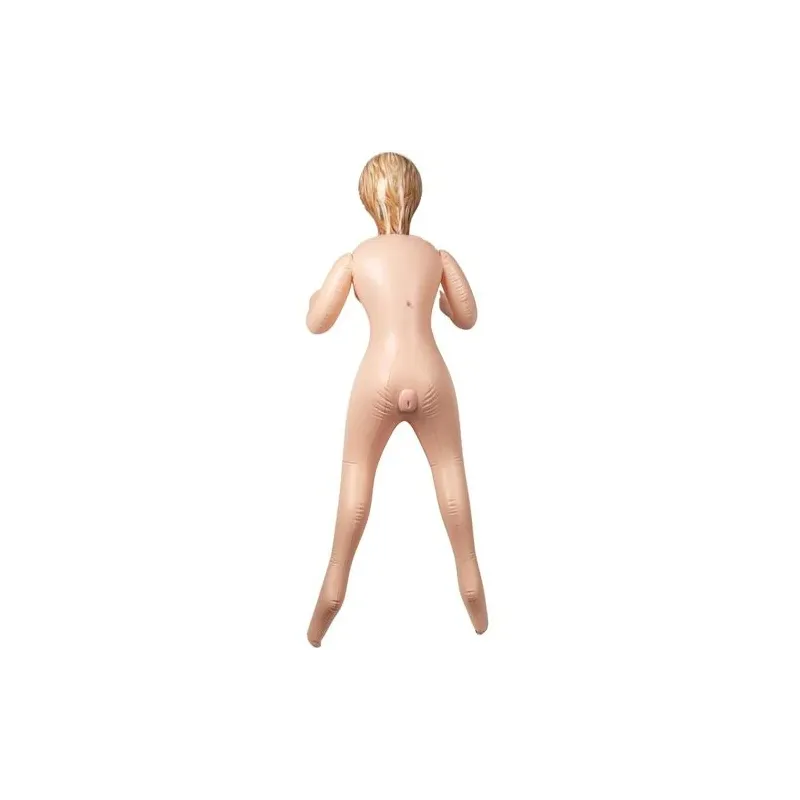 Poupée gonflable CalExotics Girl Next Door avec trois orifices, vue d'ensemble du corps grandeur nature en PVC souple