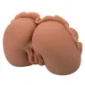 Masturbateur double entrée réaliste Calexotics couleur caramel en Pure Skin 1.4 kg pour stimulation avant et arrière