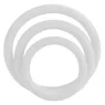 Tri-anelli in silicone fluorescenti CALEXOTICS, tre taglie progressive, brillano al buio