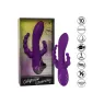 Masseur triple action Long Beach CALEXOTICS violet en silicone hypoallergénique rechargeable et étanche