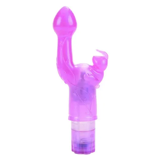Vibromasseur lapin CALEXOTICS rose, tête flexible et étanche, double stimulation