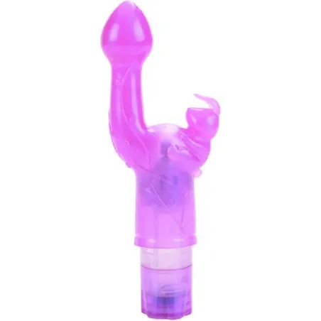 Vibromasseur lapin CALEXOTICS rose, tête flexible et étanche, double stimulation