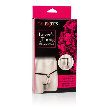 Calexotics string ajustable con perlas de placer para estimulación en pareja