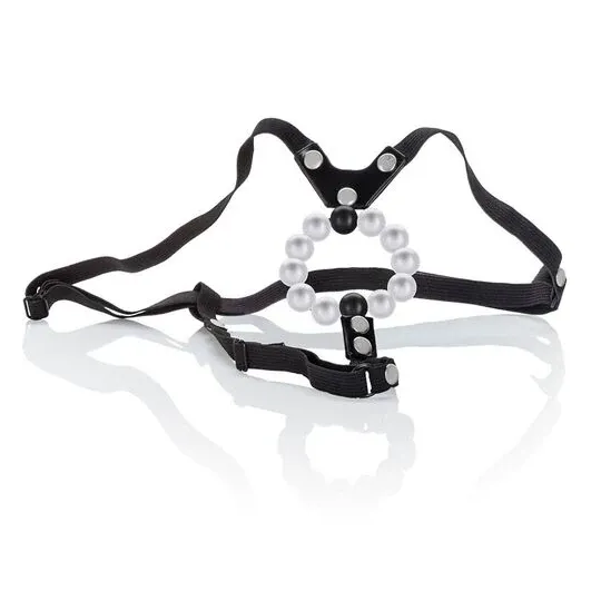 Calexotics string ajustable con perlas de placer para estimulación en pareja
