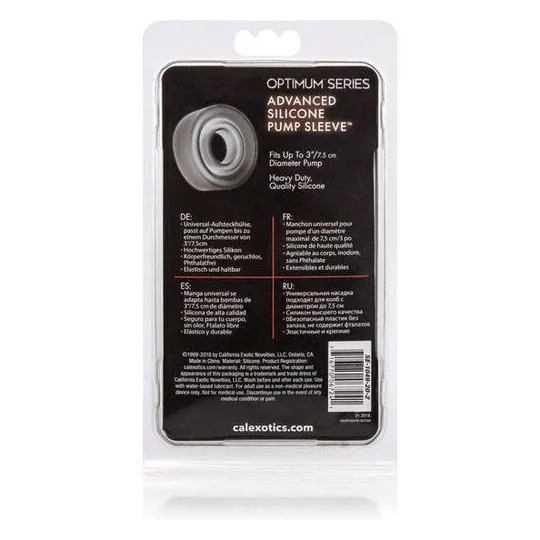 Calexotics manchon de pompe en silicone noir, accessoire pour pompe, compatible cylindre 3 pouces.