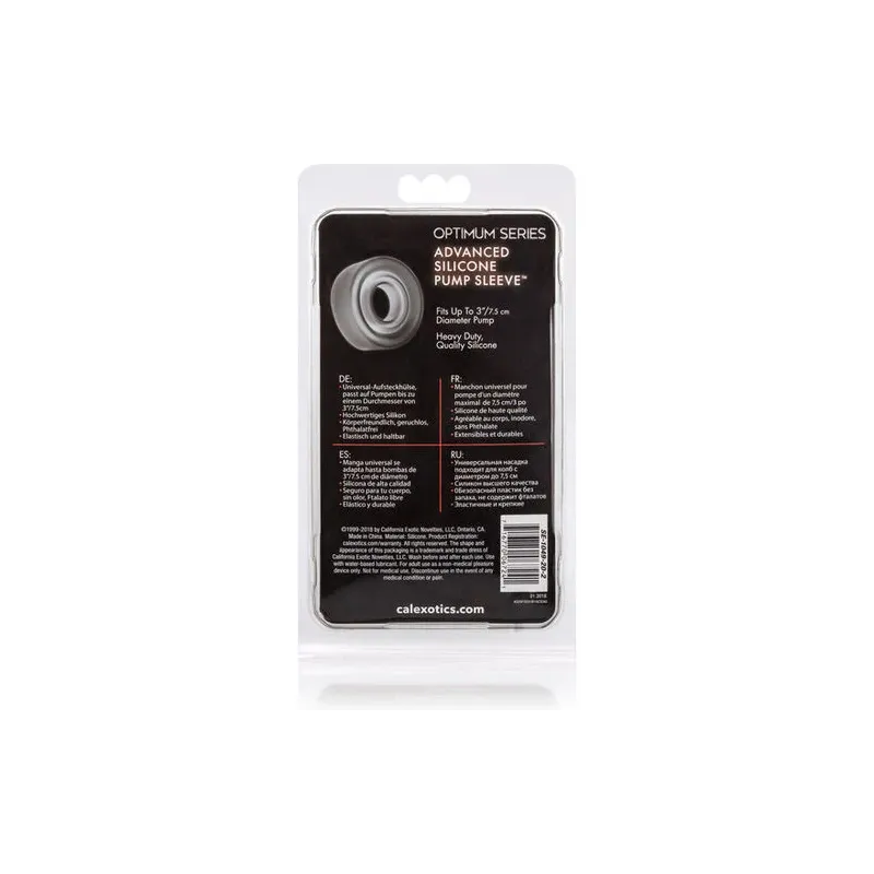 Calexotics manchon de pompe en silicone noir, accessoire pour pompe, compatible cylindre 3 pouces.