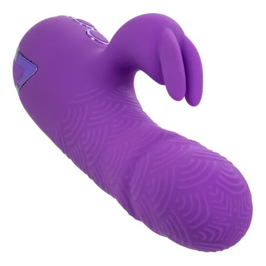 Vibrateur rabbit violet double stimulation silicone CalExotics Manhattan Beach Marvel rechargeable étanche