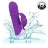 Vibrateur rabbit violet double stimulation silicone CalExotics Manhattan Beach Marvel rechargeable étanche