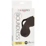Antifaz ajustable para dormir CALEXOTICS en cuero vegano negro, doble acolchado para oscuridad total.