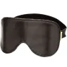 Masque pour les yeux ajustable CALEXOTICS en cuir végétalien noir, double rembourrage pour obscurité totale.