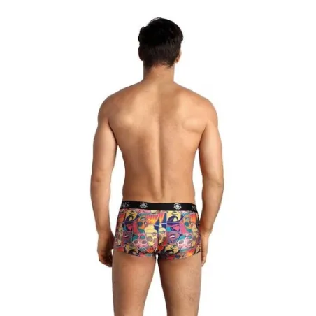 Men's boxer briefs with comic print Anais Men, soft modal fabric, sporty fit, long legs, light color.