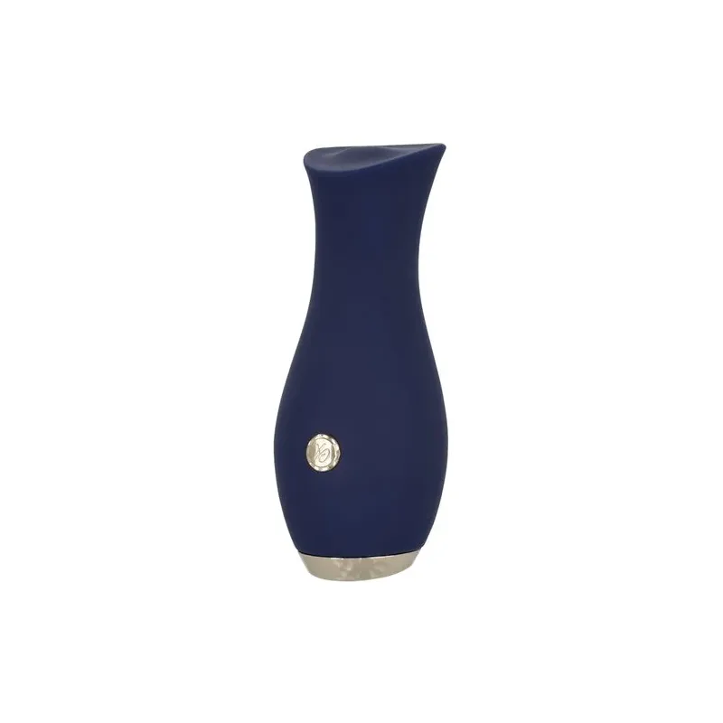 Vibrateur tulipe bleu CALEXOTICS compact, 10 modes vibration, silicone doux, design ergonomique.