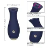 Vibrateur tulipe bleu CALEXOTICS compact, 10 modes vibration, silicone doux, design ergonomique.