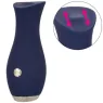 Vibrateur tulipe bleu CALEXOTICS compact, 10 modes vibration, silicone doux, design ergonomique.