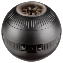 Vibrating male masturbator Calexotics with pressure-sensitive compression, black, waterproof, rechargeable, ergonomic ball shape