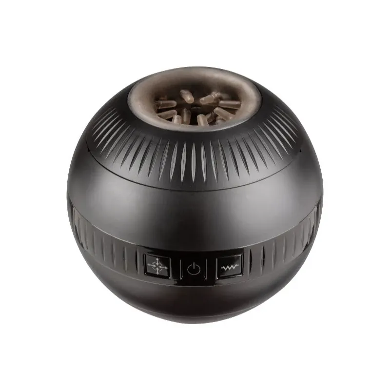 Vibrationsmasturbator Calexotics mit druckempfindlicher Kompression, schwarz, wasserdicht, wiederaufladbar, ergonomische Kugelfo