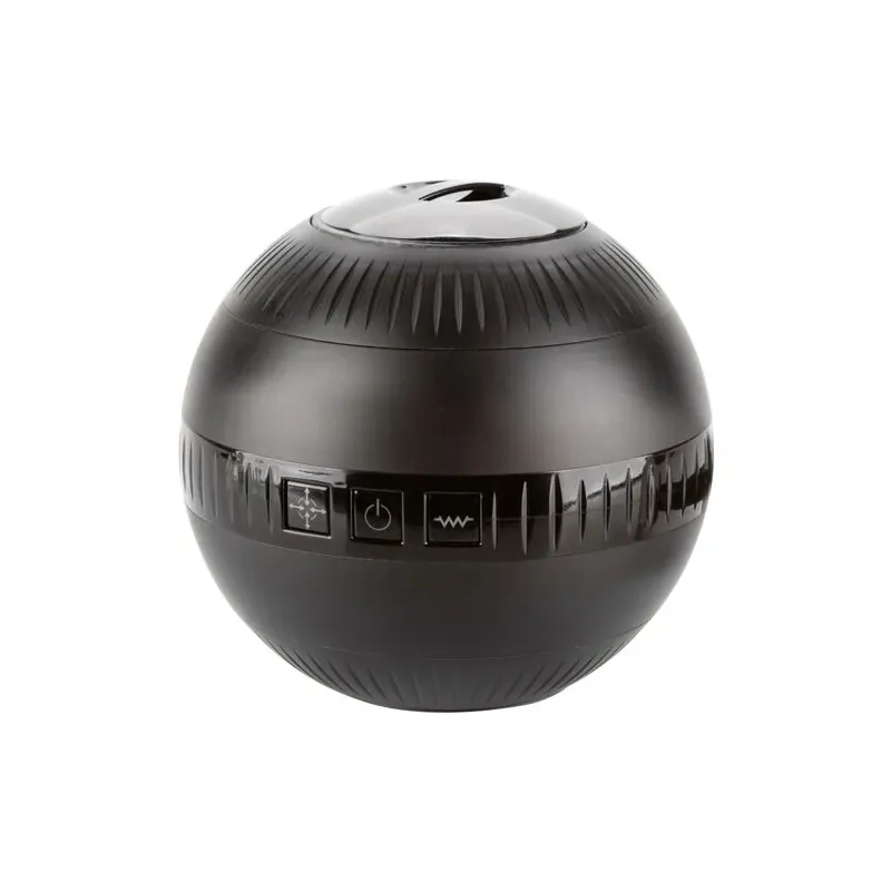 Masturbateur vibrant Calexotics à compression ajustable, noir, étanche, rechargeable, forme ergonomique sphérique.