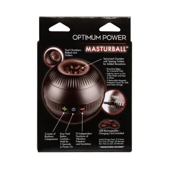 Vibrationsmasturbator Calexotics mit druckempfindlicher Kompression, schwarz, wasserdicht, wiederaufladbar, ergonomische Kugelfo