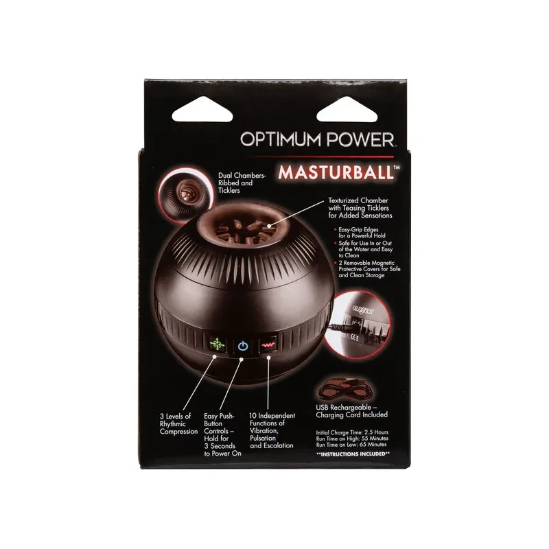 Vibrationsmasturbator Calexotics mit druckempfindlicher Kompression, schwarz, wasserdicht, wiederaufladbar, ergonomische Kugelfo