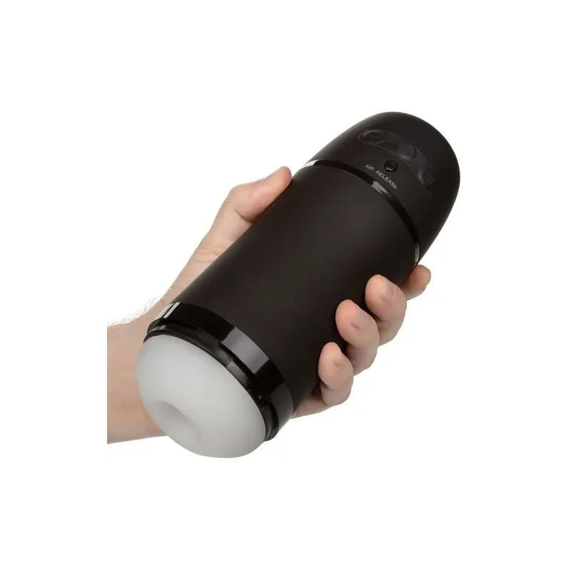 Calexotics Optimum Power Pulsar Stroker masturbateur vibrant à aspiration violet, étanche avec manchon amovible