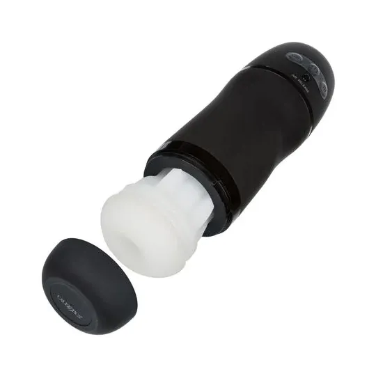 Calexotics Optimum Power Pulsar Stroker masturbateur vibrant à aspiration violet, étanche avec manchon amovible