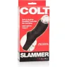 Männlicher Masturbator Calexotics Slammer aus schwarzem TPR, 11 cm lang, 5 cm Durchmesser, weiche Textur.