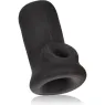 Masturbateur masculin Calexotics Slammer en TPR noir, 11 cm de long et 5 cm de diamètre, texture souple.