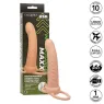 CALEXOTICS ribbed double penetrator in flesh silicone with 10 vibration modes