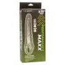Extenseur de pénis transparent réglable MAXX Calexotics tête ultra-douce 9,5 cm et butées ajustables.