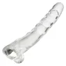 Extenseur de pénis transparent réglable MAXX Calexotics tête ultra-douce 9,5 cm et butées ajustables.