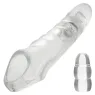 Extenseur de pénis transparent réglable MAXX Calexotics tête ultra-douce 9,5 cm et butées ajustables.