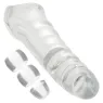 Extenseur de pénis transparent réglable MAXX Calexotics tête ultra-douce 9,5 cm et butées ajustables.