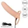Doble penetrador grueso Calexotics Maxx Thick color carne con 10 modos de vibración y anillo escrotal