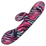 Vibrateur double baguette CalExotics Naughty Bits Ménage à Moi en silicone noir, stimulation double simultanée clitoridienne et 