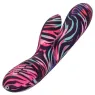 Vibrateur double baguette CalExotics Naughty Bits Ménage à Moi en silicone noir, stimulation double simultanée clitoridienne et 