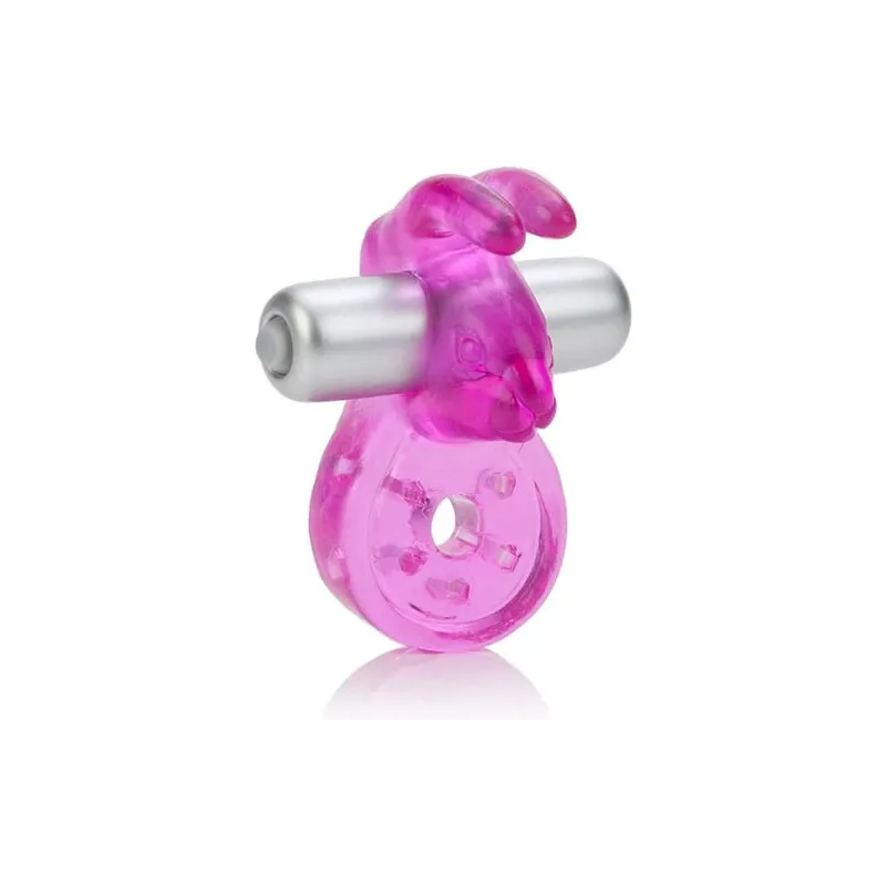 Calexotics Micro Vibe Arouser Lapin Penisring Vibrator rosa aus TPR mit Klitorisstimulator Hase