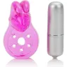 Calexotics Micro Vibe Arouser Lapin Penisring Vibrator rosa aus TPR mit Klitorisstimulator Hase