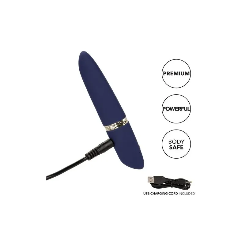 Mini masseur rechargeable Calexotics en silicone avec 10 modes de vibration, design compact