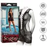 Mini-robe en maille transparente noire de la marque CALEXOTICS, modèle Peek-A-Boo, taille unique, vue de face