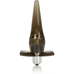 Mini Analplug Vibrator Calexotics aus TPR schwarz mit herausnehmbarem Vibrator, wasserdicht.