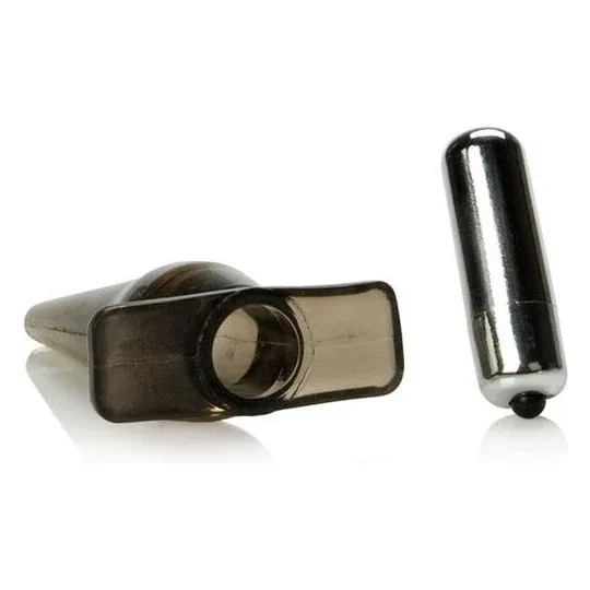 Mini Analplug Vibrator Calexotics aus TPR schwarz mit herausnehmbarem Vibrator, wasserdicht.