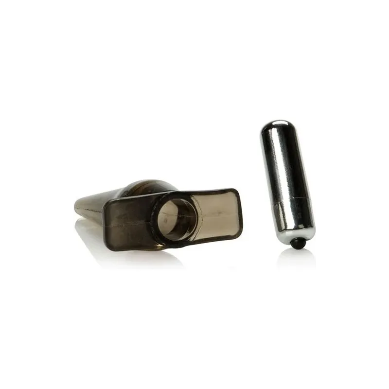 Mini Analplug Vibrator Calexotics aus TPR schwarz mit herausnehmbarem Vibrator, wasserdicht.