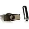 Mini plug anale vibrante Calexotics in TPR nero con vibratore rimovibile, impermeabile.