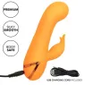 Vibrateur lapin gonflable orange CalExotics – double stimulateur en silicone rechargeable