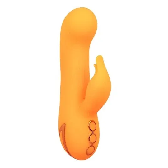 Vibrador conejo inflable naranja CalExotics – doble estimulador de silicona recargable